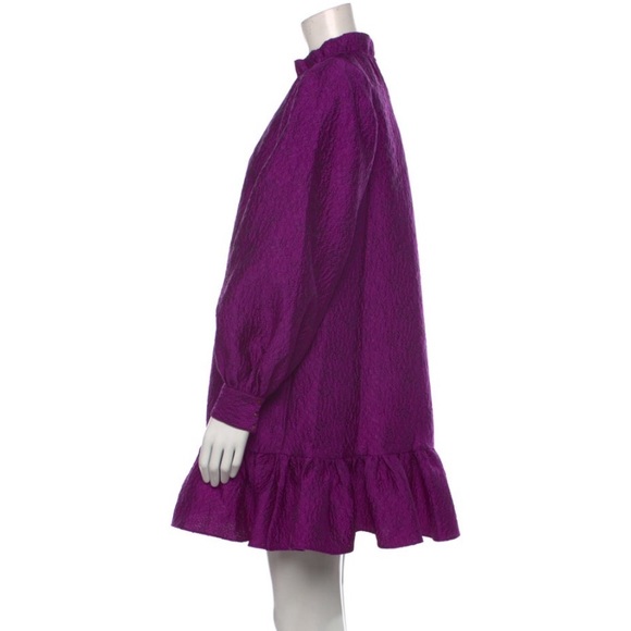 Ulla Johnson Mock Neck Purple Dress - Picture 2 of 3